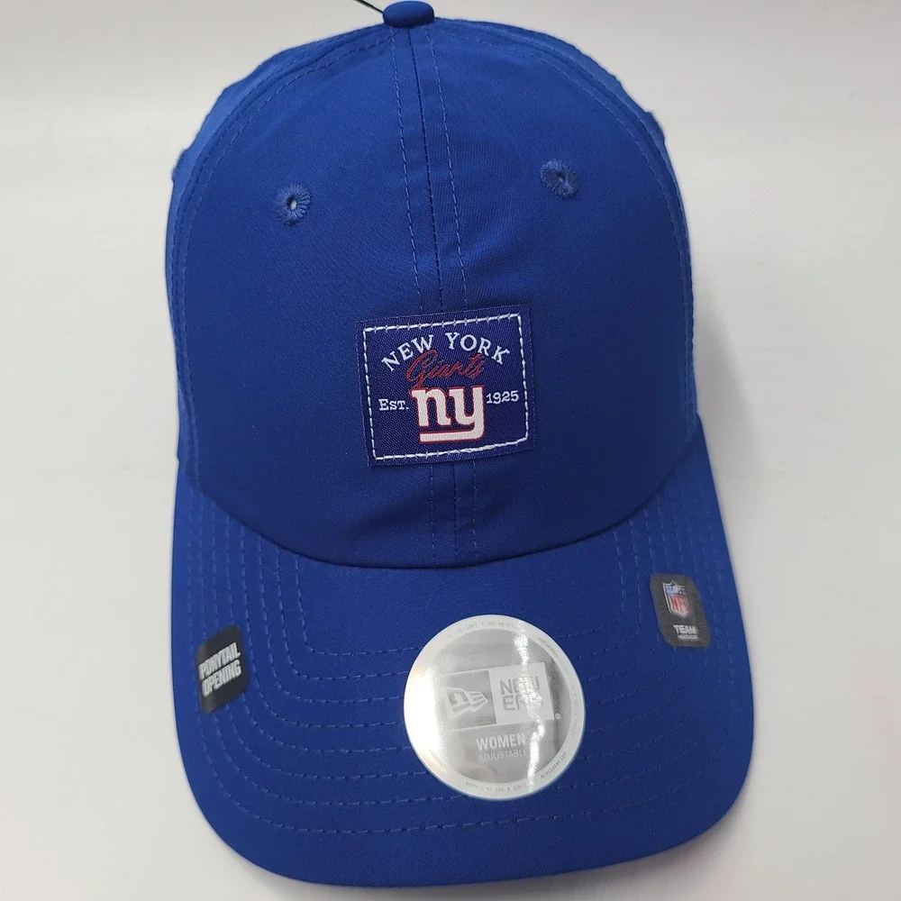 Women New York Giants Hat Strapback New Era Blue NFL Football Ponytail Opening